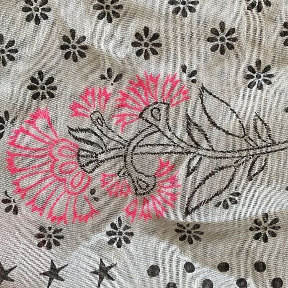 Free People Muslin Cloth Floral Dots Printed Bag Shoulder Crossbody - Picture 5 of 5